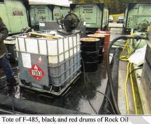 Photo from PA DEP inspection report showing chemicals used by JKLM Energy during the contamination of drinking water supplies in Potter County, Pennsylvania.