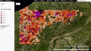 Oil & Gas PA DEP Fracking Complaint Map